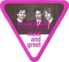 Bryan Adams: On a Day Like Today backstage pass