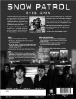 Snow Patrol: Eyes Open US sellsheet