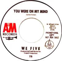 We Five: You Were On My Mind U.S. promo 7-inch