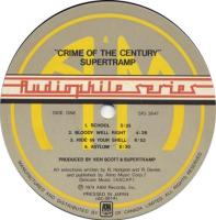 Supertramp: Crime Of the Century Canada vinyl album