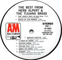 Herb Alpert & the Tijuana Brass: The Best From U.S. promo vinyl album