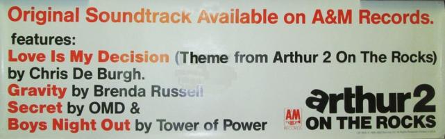 Soundtrack: Arthur 2 (On the Rocks) US poster