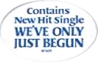 Carpenters: Close to You US album sticker