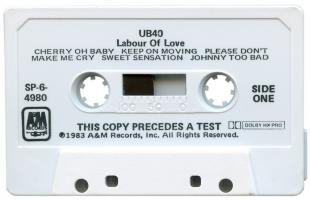 UB40: Labour Of Love U.S. promotional cassette