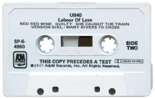 UB40: Labour Of Love U.S. pre-release cassette