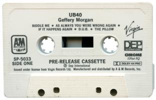 UB40: Geffery Morgan U.S. pre-release cassette