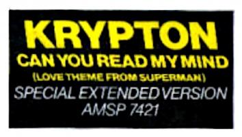 Krypton: Can You Read My Mind U.K. 12-inch sticker
