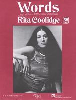 Rita Coolidge: Words U.K. sheet music