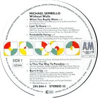 Michael Sembello: Without Walls Germany vinyl album