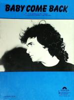 Billy Rankin: Baby Come Back US sheet music