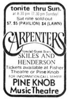 Carpenters U.S. concert ad 1973