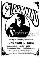 Carpenters U.S. concert poster 1974