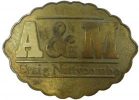 Craig Nuttycombe U.S. brass belt buckle