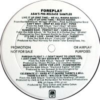 Foreplay #1 U.S. promotional vinyl album