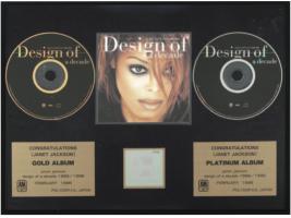 Janet Jackson Design of a Decade New Zealand gold and platinum award