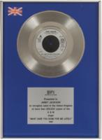 Janet Jackson: What Have You Done For Me Lately British BPI gold single