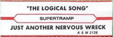 Supertramp: The Logical Song U.S. jukebox strip
