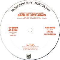 L.T.D.: Back In Love Again US 12-inch promo