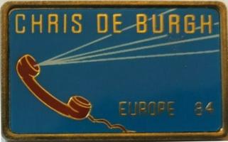 Chris DeBurgh: Man On the Line Europe 1984 promotional pin