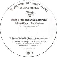 Foreplay #18 A&M Pre-Release Sampler U.S. promo album