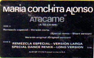 Maria Conchita Alonso: Atacame U.S. 12-inch sticker