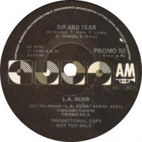 LA Guns: Rip and Tear South Africa 7-inch promo label