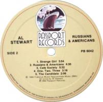 Al Stewart: Russians & Americans Canada album label