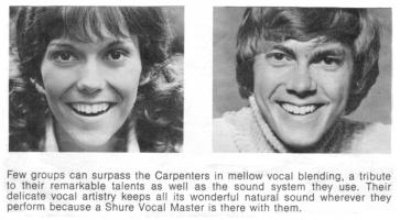 Carpenters Shure Vocal Master ad