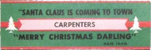 Carpenters: Santa Claus Is Coming to Town U.S. jukebox strip