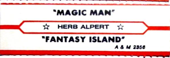 Herb Alpert: Magic Man US jukebox strip