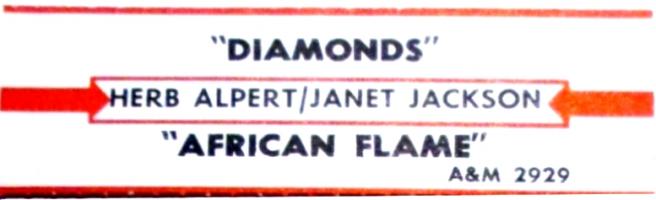 Herb Alpert: Diamonds U.S. jukebox strip