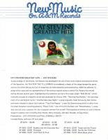 Cat Stevens: Greatest Hits New Music On A&M Records