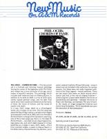 Phil Ochs: Chords Of Fame New Music On A&M Records