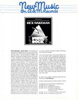 Rick Wakeman: White Rock New Music On A&M Records
