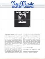 Richie Havens: Mirage New Music On A&M Records
