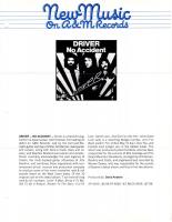 Driver: No Accident New Music On A&M Records