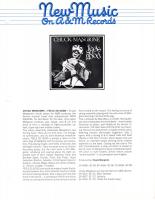 Chuck Mangione: Feels So Good New Music On A&M Records