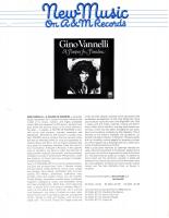 Gino Vannelli: A Pauper In Paradise New Music On A&M Records