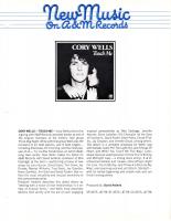 Cory Wells: Touch Me New Music On A&M Records