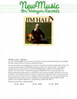 Jim Hall Live! New Music From Horizon Records