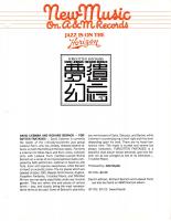 David Liebman & Richard Beirach: Forgotten Fantasies New Music From A&M Records