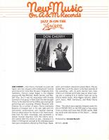 Don Cherry New Music On A&M Records