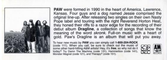 Paw: Dragline US sticker