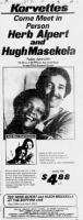 Herb Alpert & Hugh Masekela: NY Daily News ad 1978