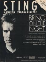 Sting: Bring On the Night Canada film ad