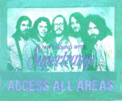 Supertramp 1975 backstage pass