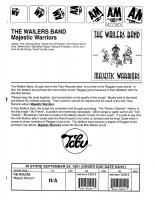 Wailers Band: Majestic Warriors US sellsheet