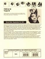Triple M self-titled album US sellsheet