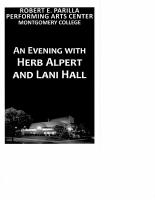 Herb Alpert & Lani Hall March 25, 2015 concert program