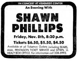 Shawn Phillips 1972 Washington, DC concert ad